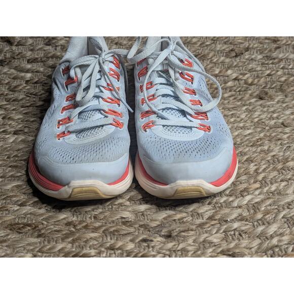 Nike Lunarglide 4 + H2O Repel Womens Gray Salmon Lace Up Running Shoes Size 8 - Picture 4 of 11